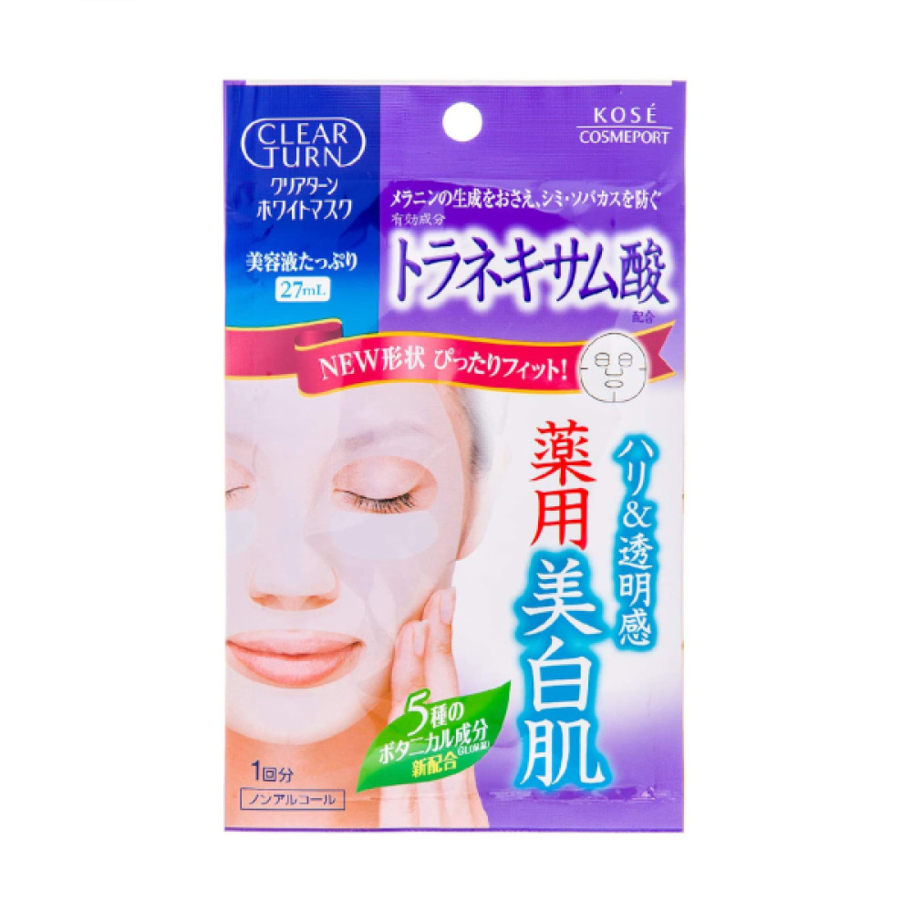 Kose - Clear Turn White - Tranexamic Acid White Mask - 1 sheet