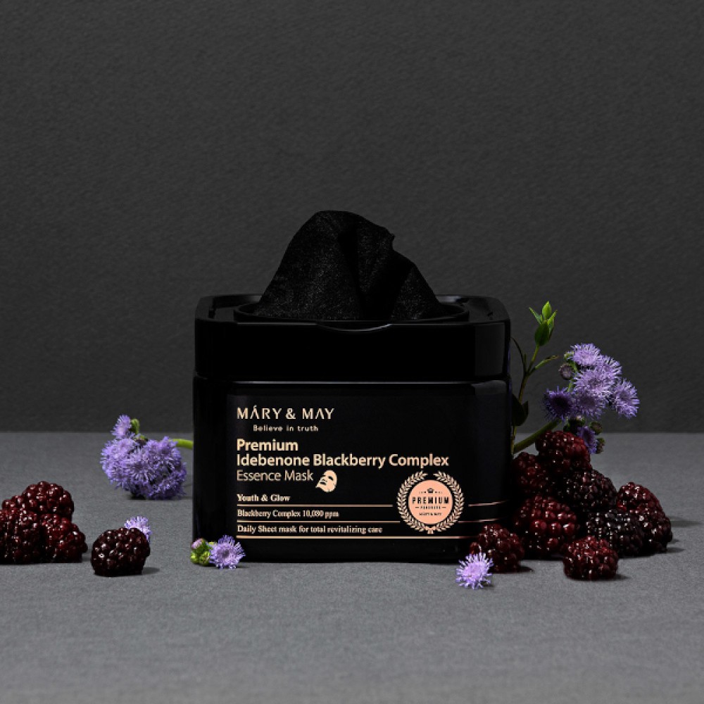 Mary&May - Premium Idebenone Blackberry Complex Essence Mask - 20EA/250g