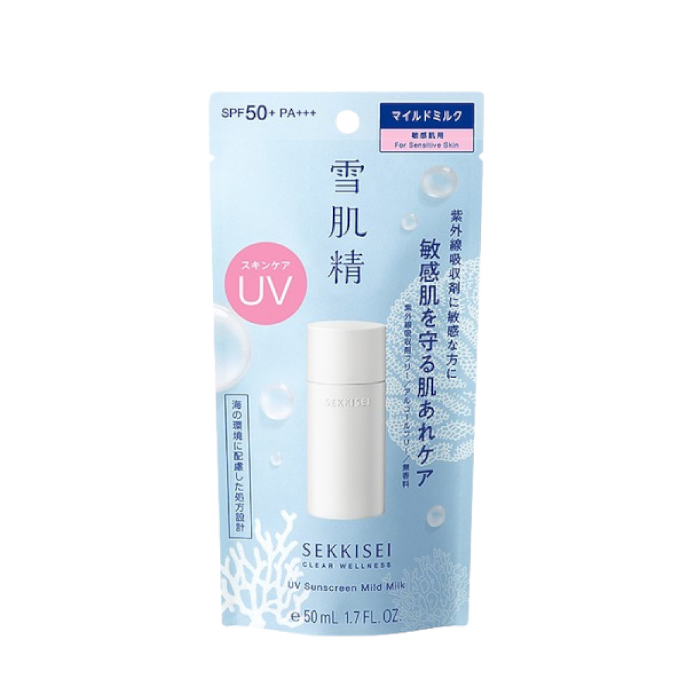Kose - Sekkisei Clear Wellness UV Sunscreen Mild Milk SPF50+ PA+++ - 50ml