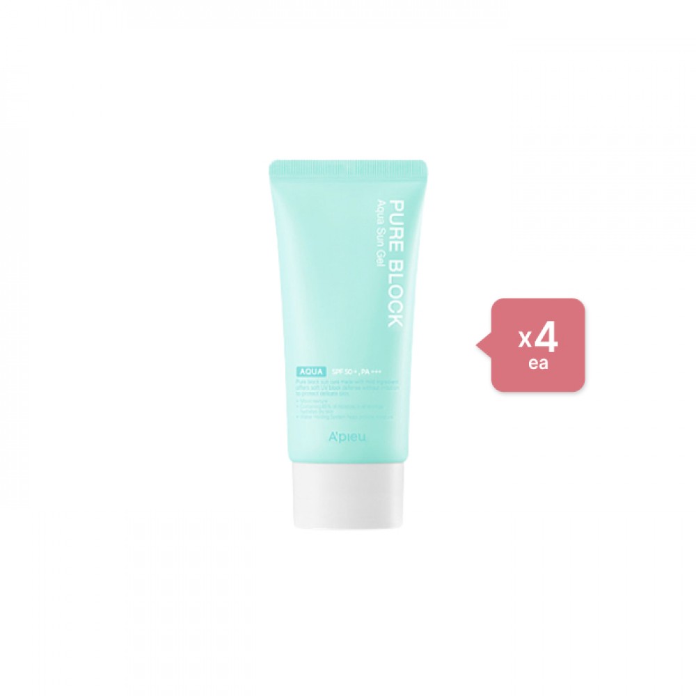 A'PIEU Pure Block Aqua Sun Gel SPF50+ PA+++ (4ea) Set