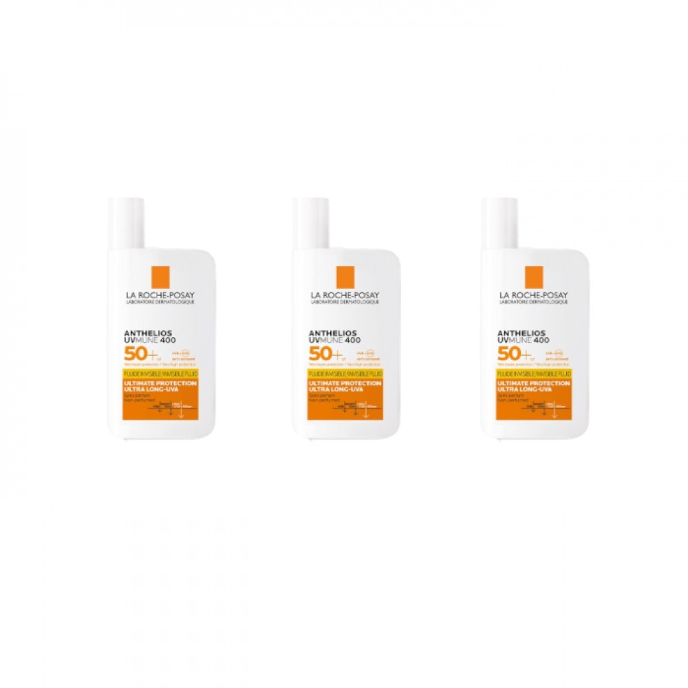 La Roche Posay Anthelios UVmune 400 Invisible Fluid SPF50+ - 50ml (3ea) set