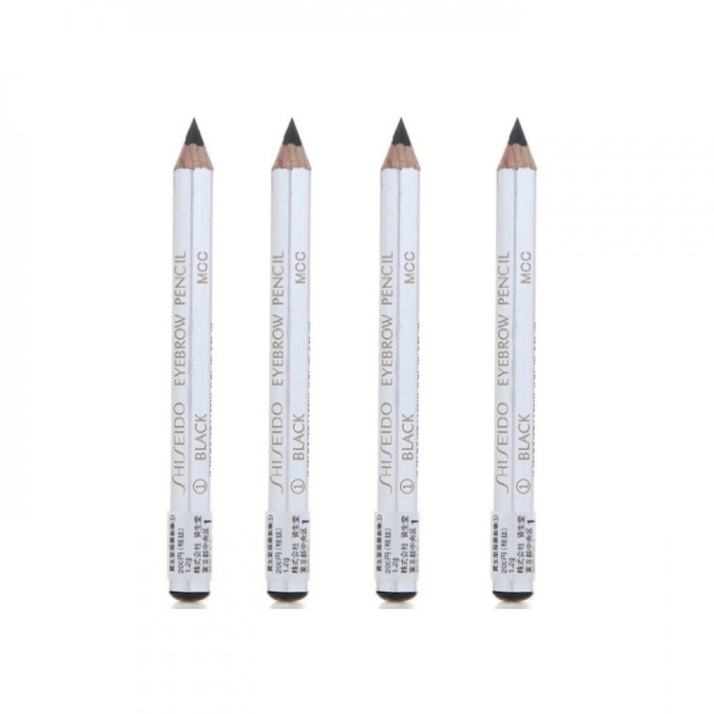 Shiseido - Eyebrow Pencil - 01 Black (4ea) Set