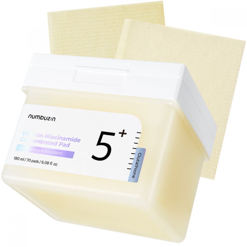 numbuzin - No.5+ Glutathione Vitamin Concentrated Pad - 180ml/70pads