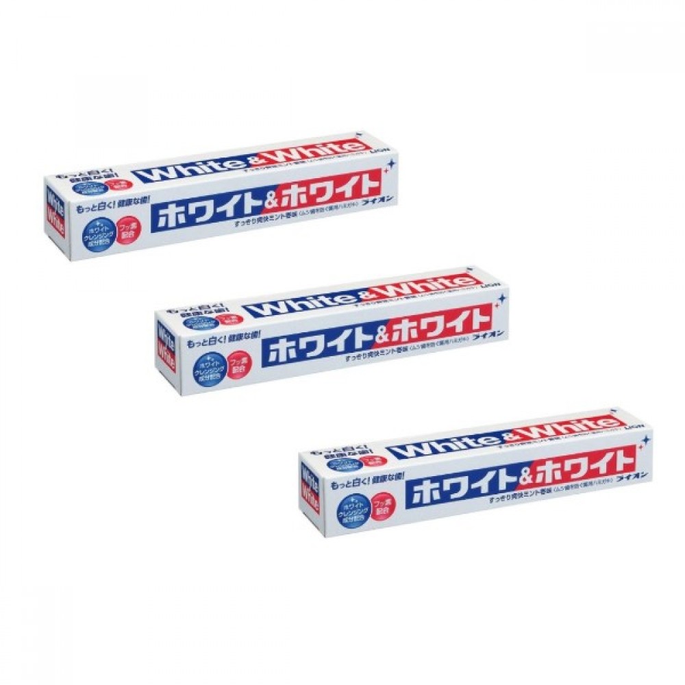 LION - White & White Toothpaste - 3pcs