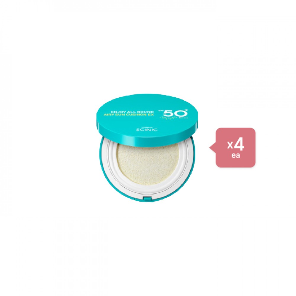 SCINIC Enjoy All Round Airy Sun Cushion EX SPF50+ PA++++ - 25g (4ea) Set