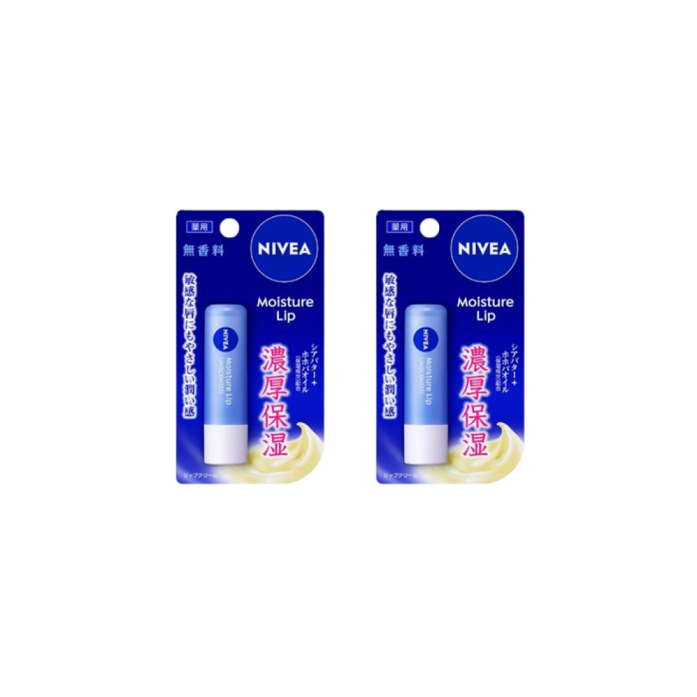 NIVEA Japan - Moisture Lip Unscented - 3.9g (2ea)
