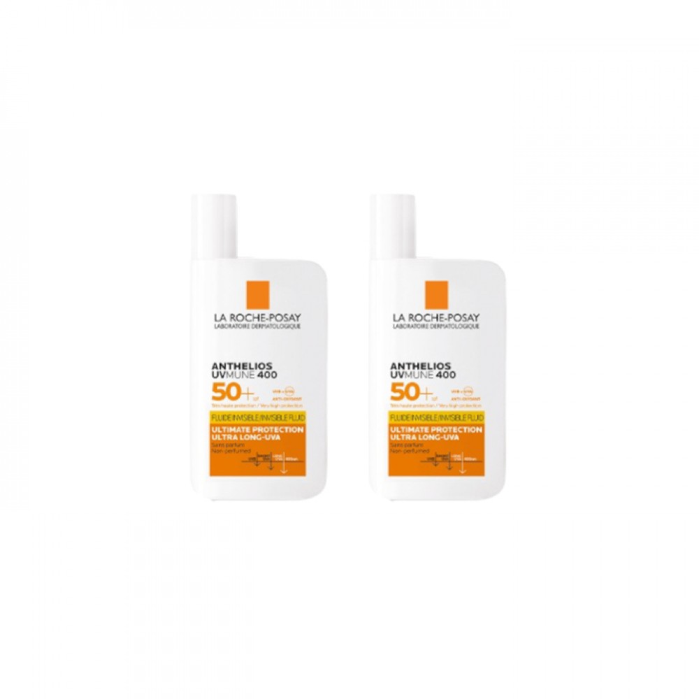 La Roche Posay Anthelios UVmune 400 Invisible Fluid SPF50+ - 50ml (2ea) Set