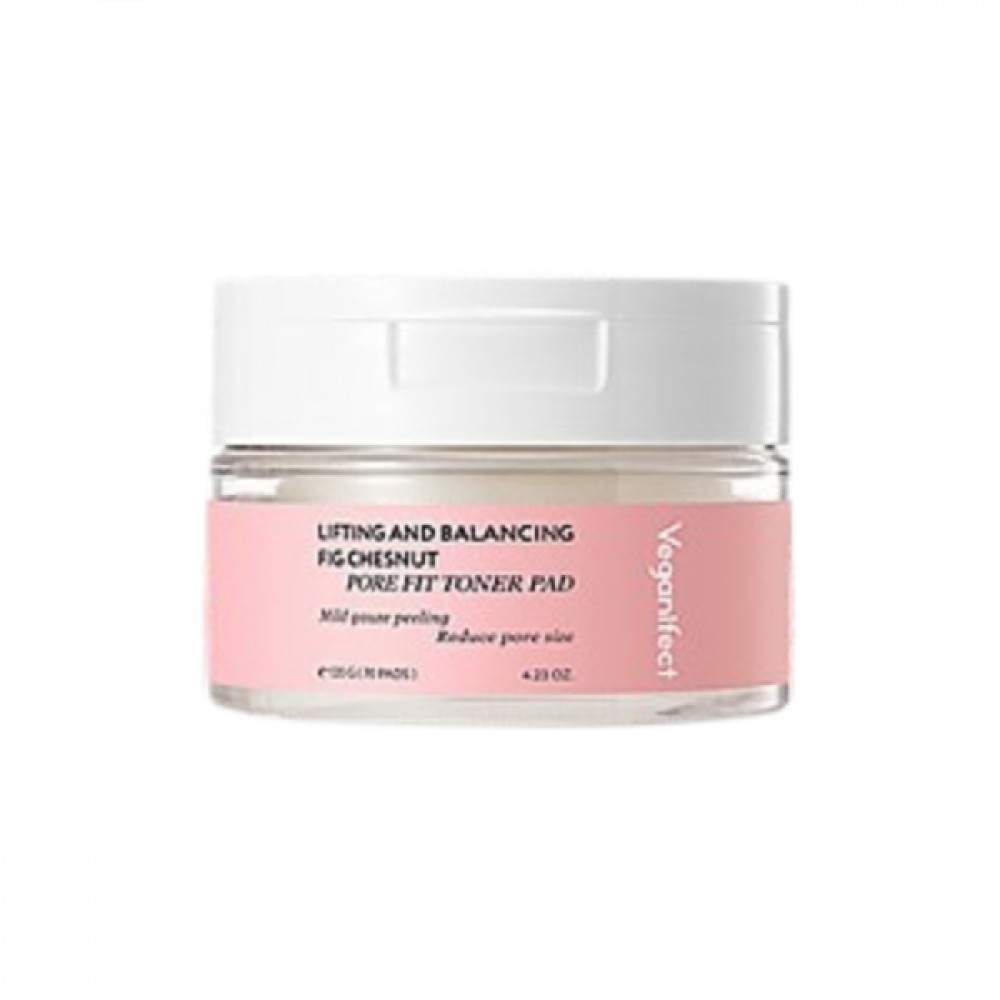 Veganifect - Lifting And Balancing Fig Chestnut Pore Fit Toner Pad - 70ea
