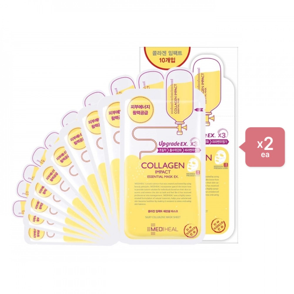 Mediheal Upgrade x3 Collagen Impact Essential Mask - 10pc (2ea) Set