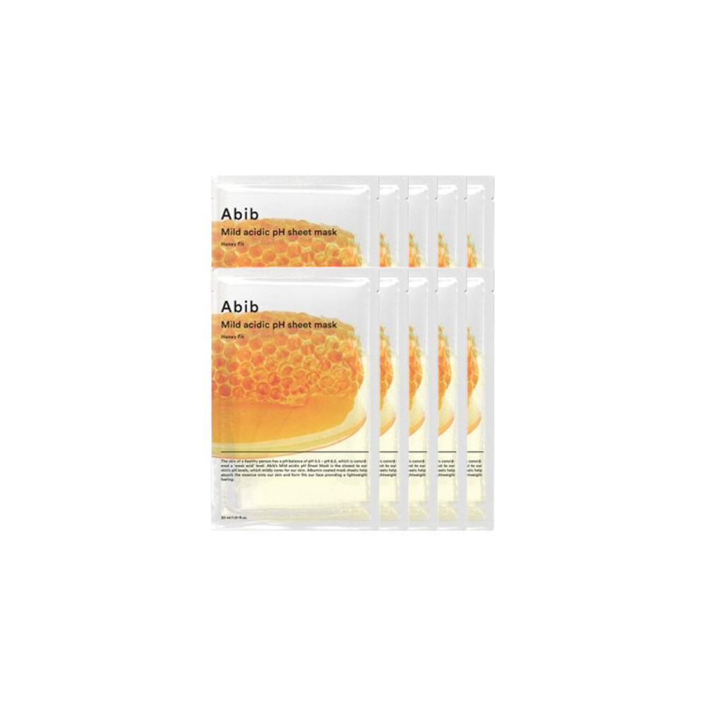 Abib - Mild Acidic pH Sheet Mask - Honey Fit (10ea) Set