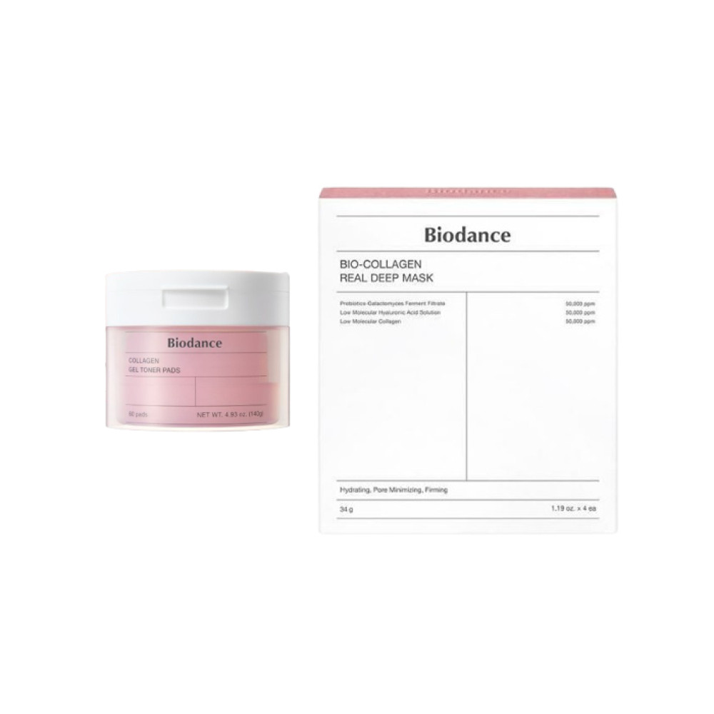 Biodance - Bio-Collagen Mask 4pcs & Toner Pads Set