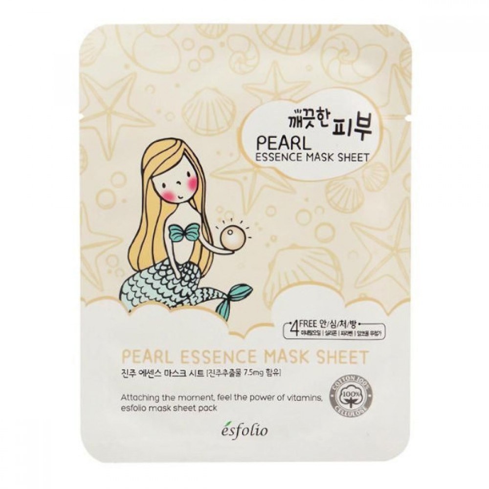 esfolio - Pure Skin Pearl Essence Mask Sheet - 10pc