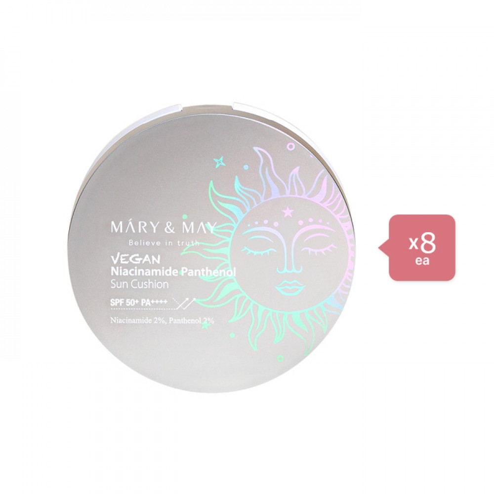 Mary&May - Vegan Niacinamide Panthenol Sun Cushion SPF50+ PA++++ - 25g (8ea) Set