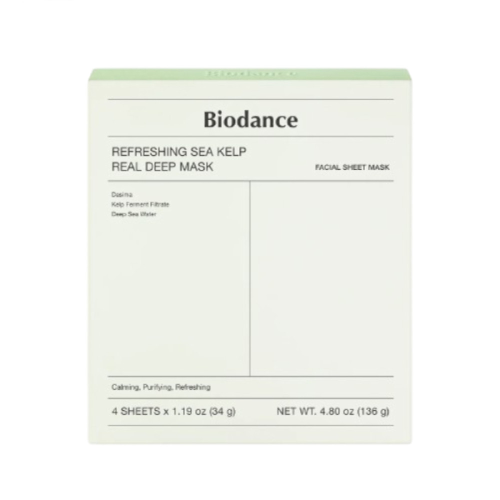 Biodance - Refreshing Sea Kelp Real Deep Mask - 4pcs