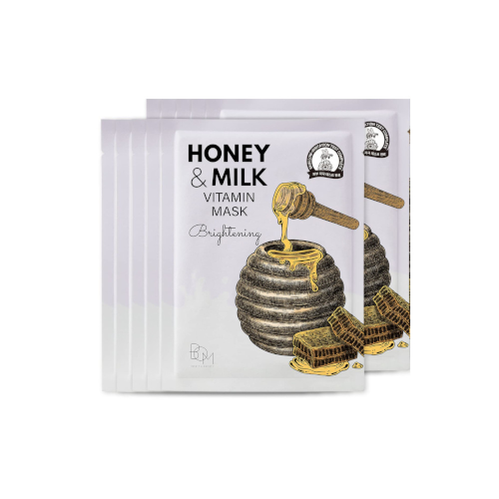 BOM - Honey And Milk Vitamin Mask - 10pcs