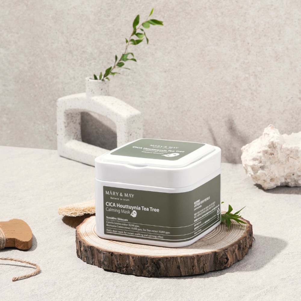 Mary&May - CICA Houttuynia Tea Tree Calming Mask - 30pcs/400g