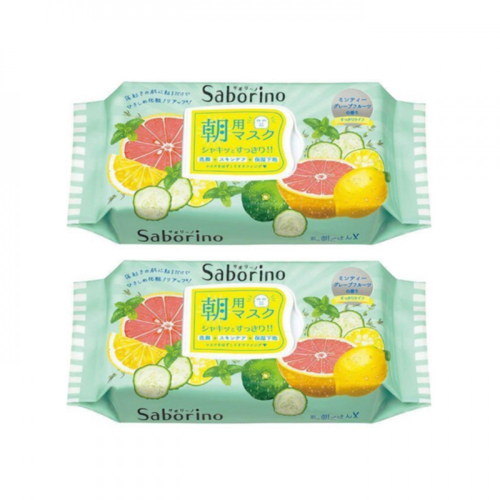 BCL - Saborino Morning Mask - Grapefruit - 32pc (2ea) Set