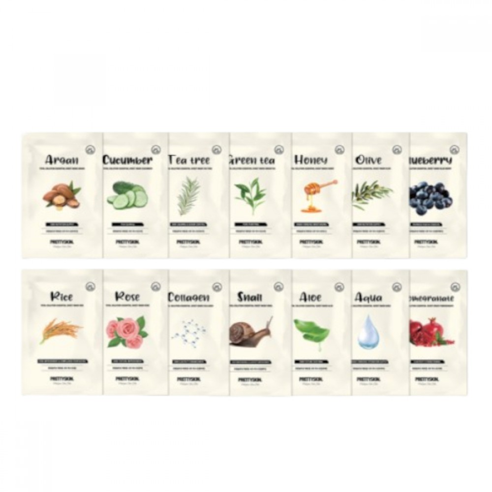 PRETTYSKIN - Total Solution Essential Sheet Mask - 10pcs
