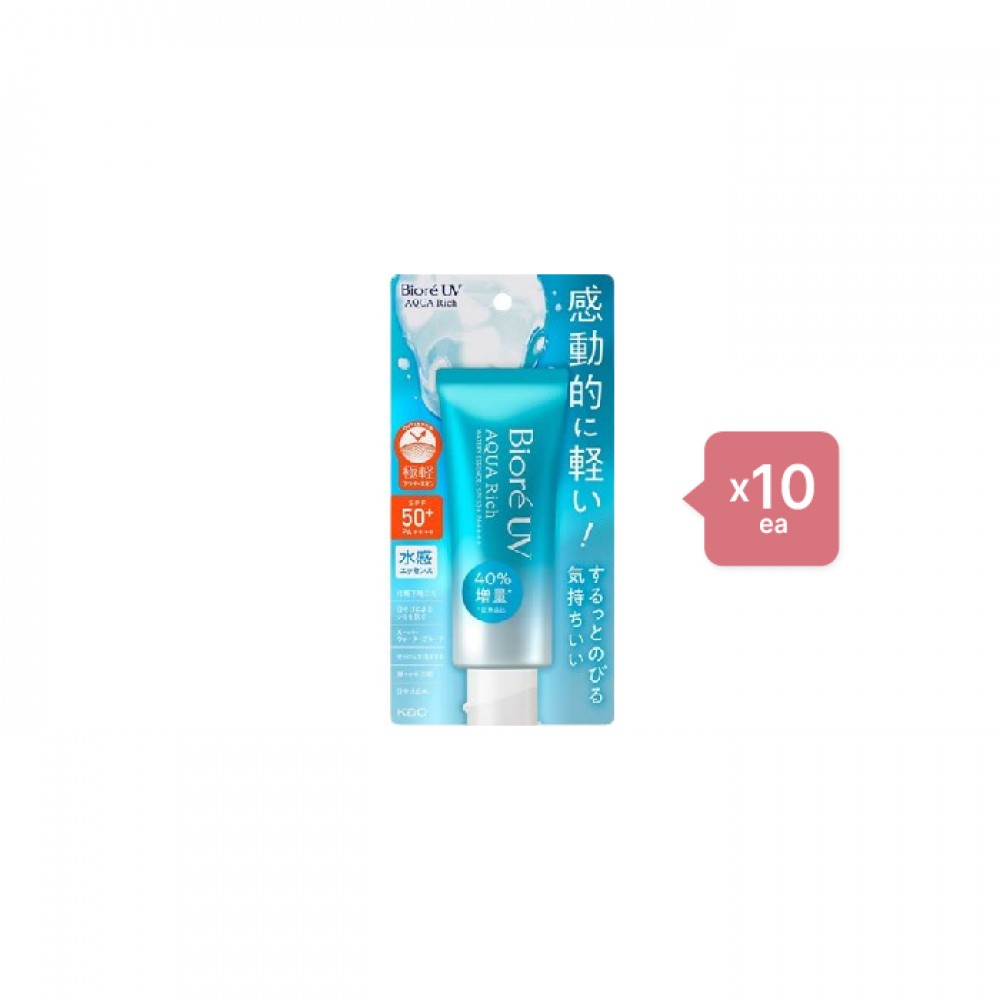 Kao Biore UV Aqua Rich Watery Essence SPF50+ PA++++ - 70g 10pcs Set