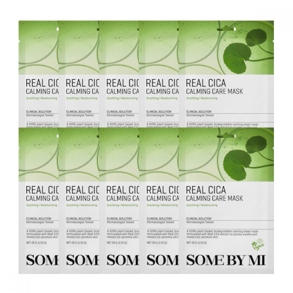SOME BY MI - Real Cica Calming Care Mask - 10pcs