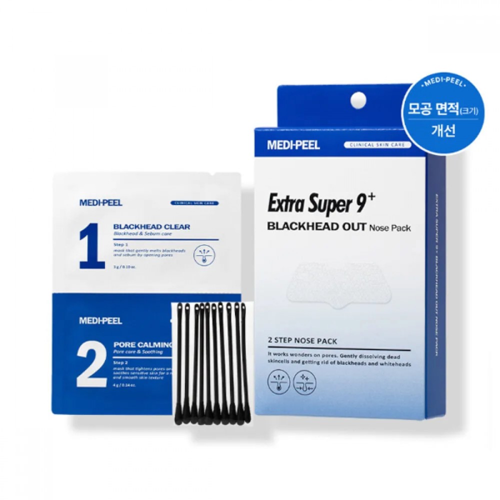 MEDIPEEL+ - Extra Super 9 Plus Blackhead Out Nose Pack - 8ea