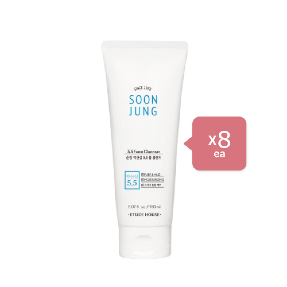 ETUDE - Soon Jung 5.5 Foam Cleanser - 150ML - White (8ea) Set