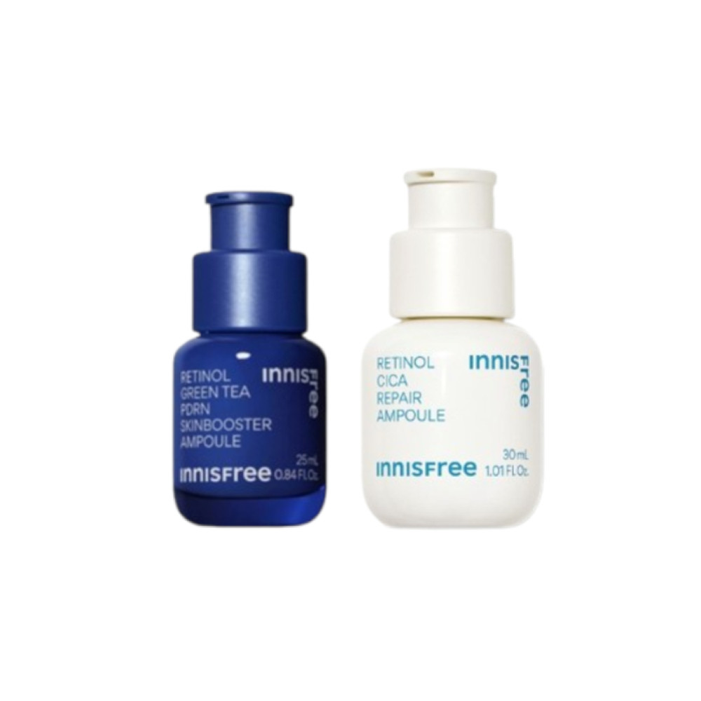 innisfree - Retinol Green Tea PDRN Skin Booster Ampoule - 25ml (1ea) X Retinol Cica Repair Ampoule - 30ml (1ea)