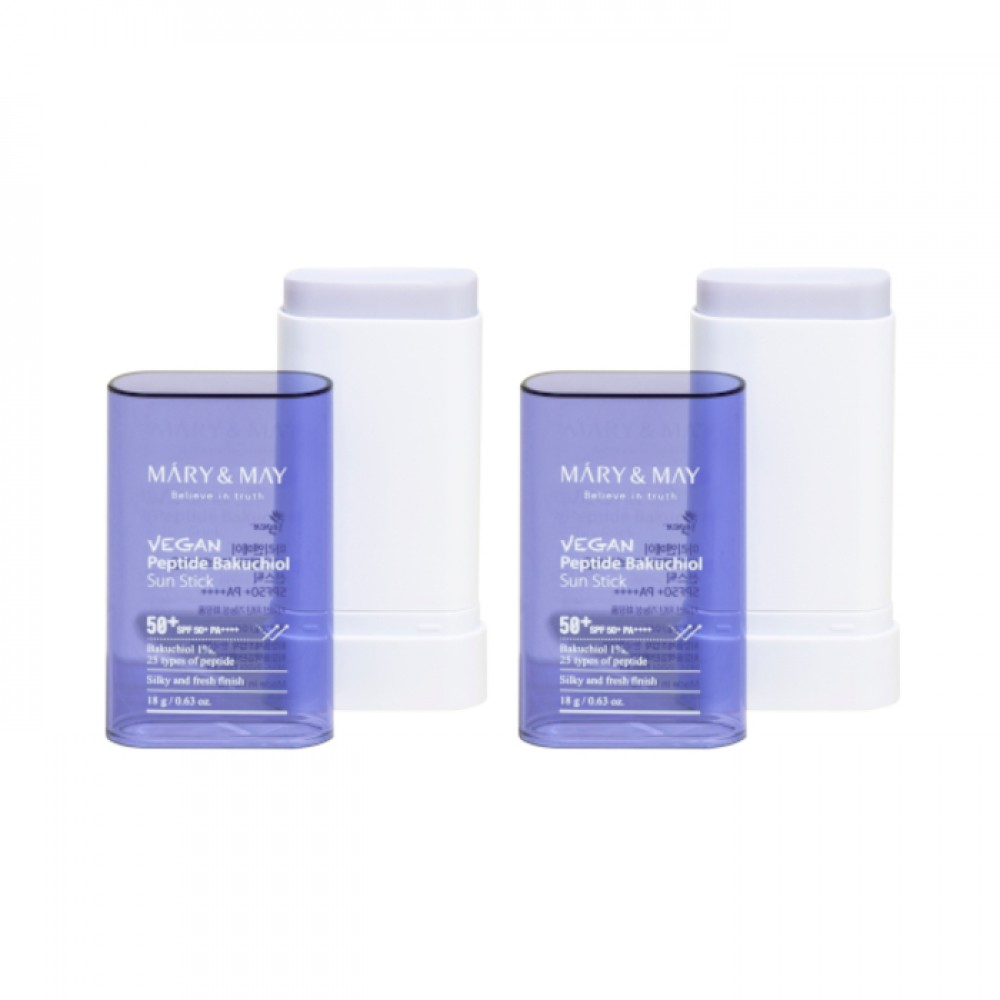 Mary&May - Vegan Peptide Bakuchiol Sun Stick SPF50+ PA++++ - 18g (2ea) Set