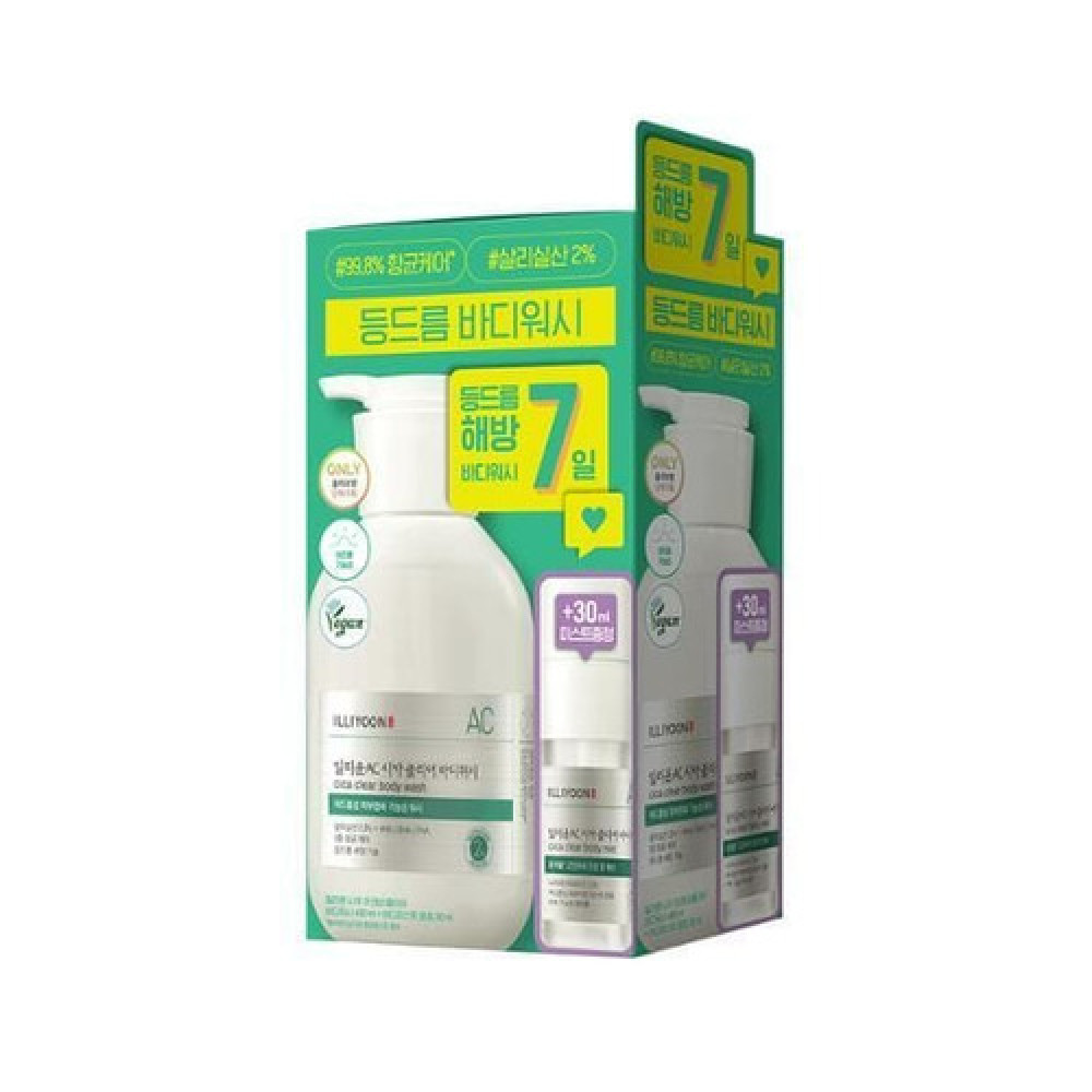 ILLIYOON - Cica Clear Body Wash + Mist set - 400ml + 30ml