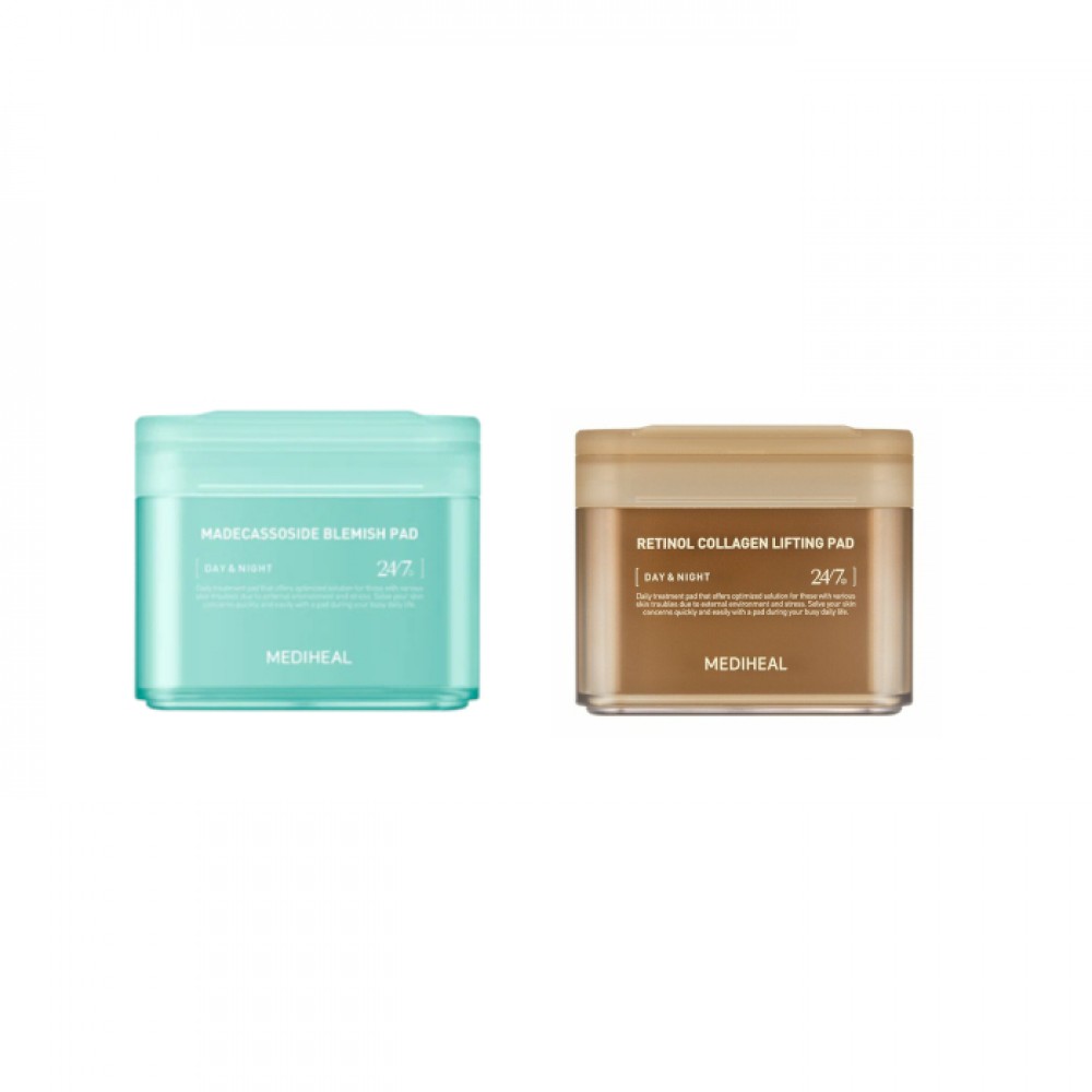 Mediheal - Madecassoside Blemish Pad - 100ea (1ea) + Retinol Collagen Lifting Pad - 100ea (1ea) Set