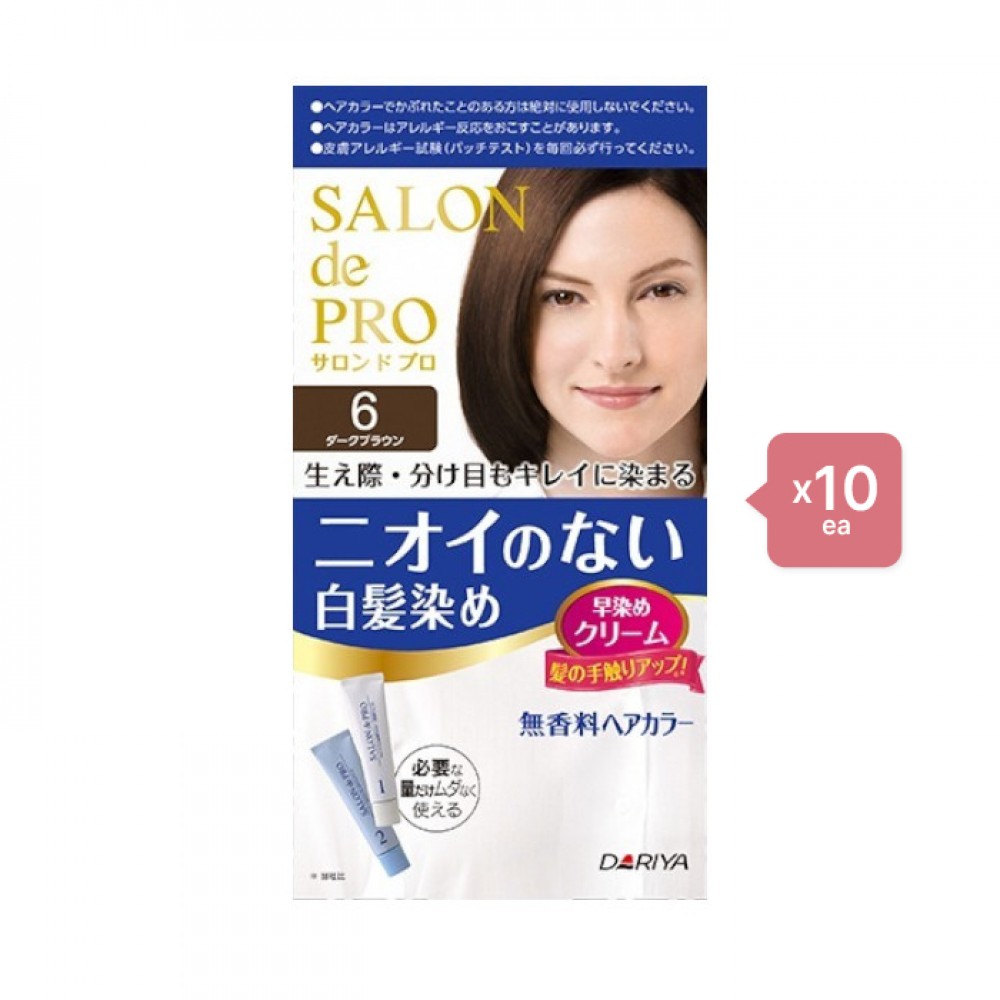 Dariya - Salon De Pro - Hair Color Cream - 6 Dark brown 10PCS set