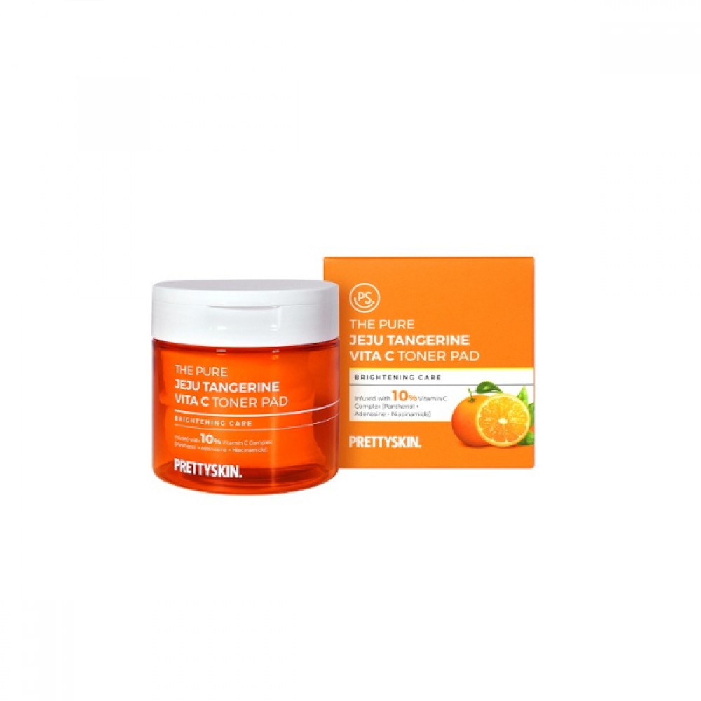 PRETTYSKIN - The Pure Jeju Tangerine Vita C Toner Pad - 140ml/70ea