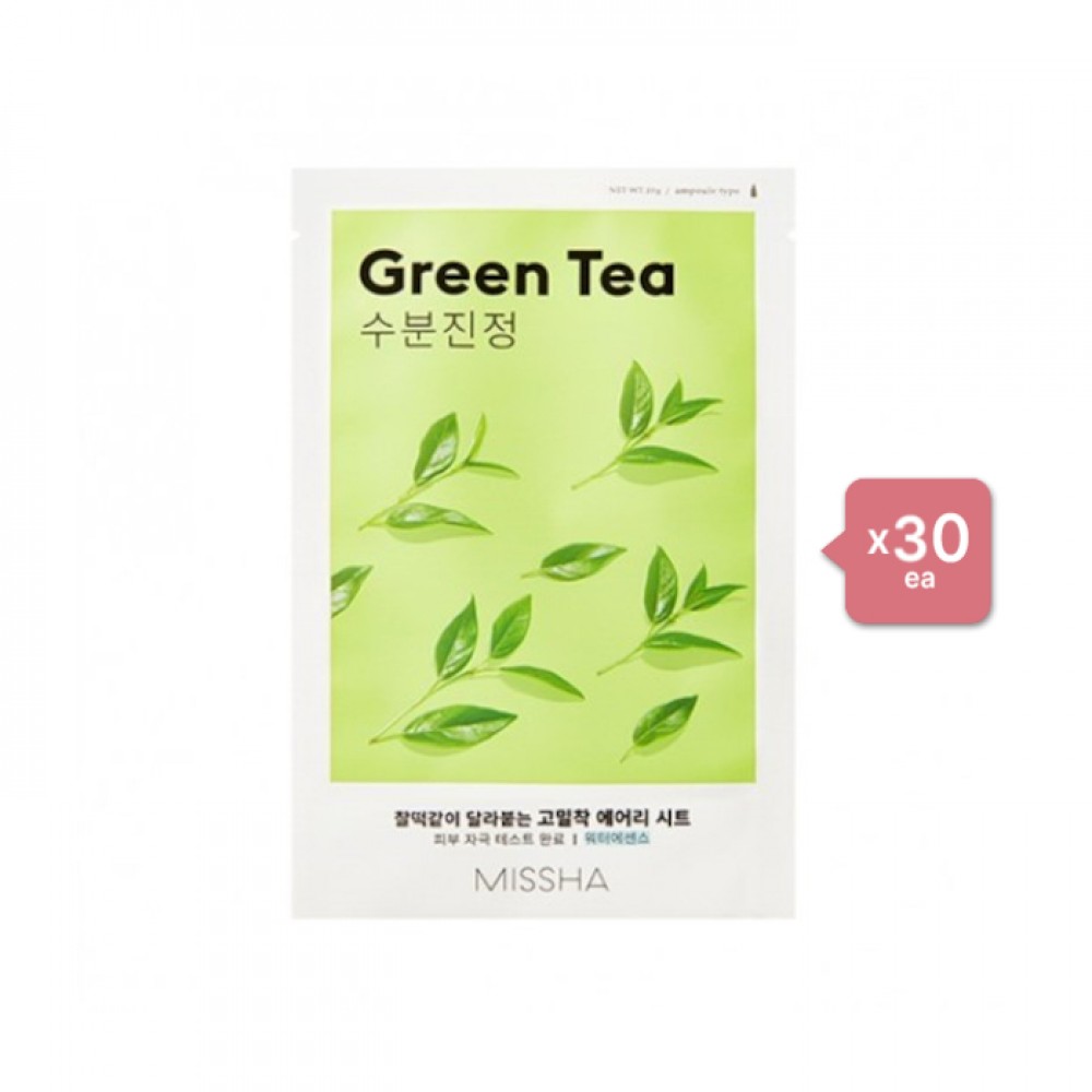 MISSHA Airy Fit Sheet Mask - Green Tea - 1pc (30ea) Set