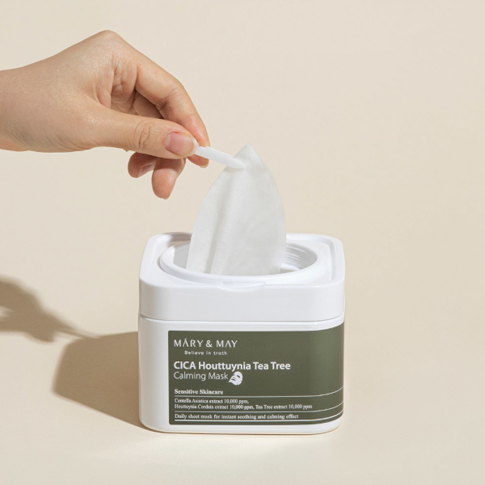 Mary&May - CICA Houttuynia Tea Tree Calming Mask - 30pcs/400g
