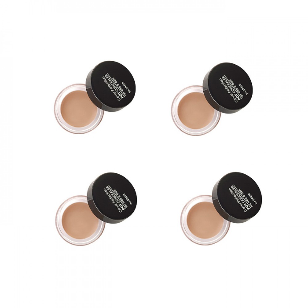 The Saem - Cover Perfection Pot Concealer - #2 Rich Beige (4ea) Set