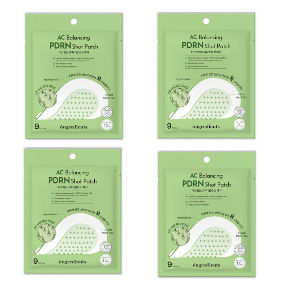 ongredients - AC Balancing PDRN Shot Patch - 9patches (4ea) Set