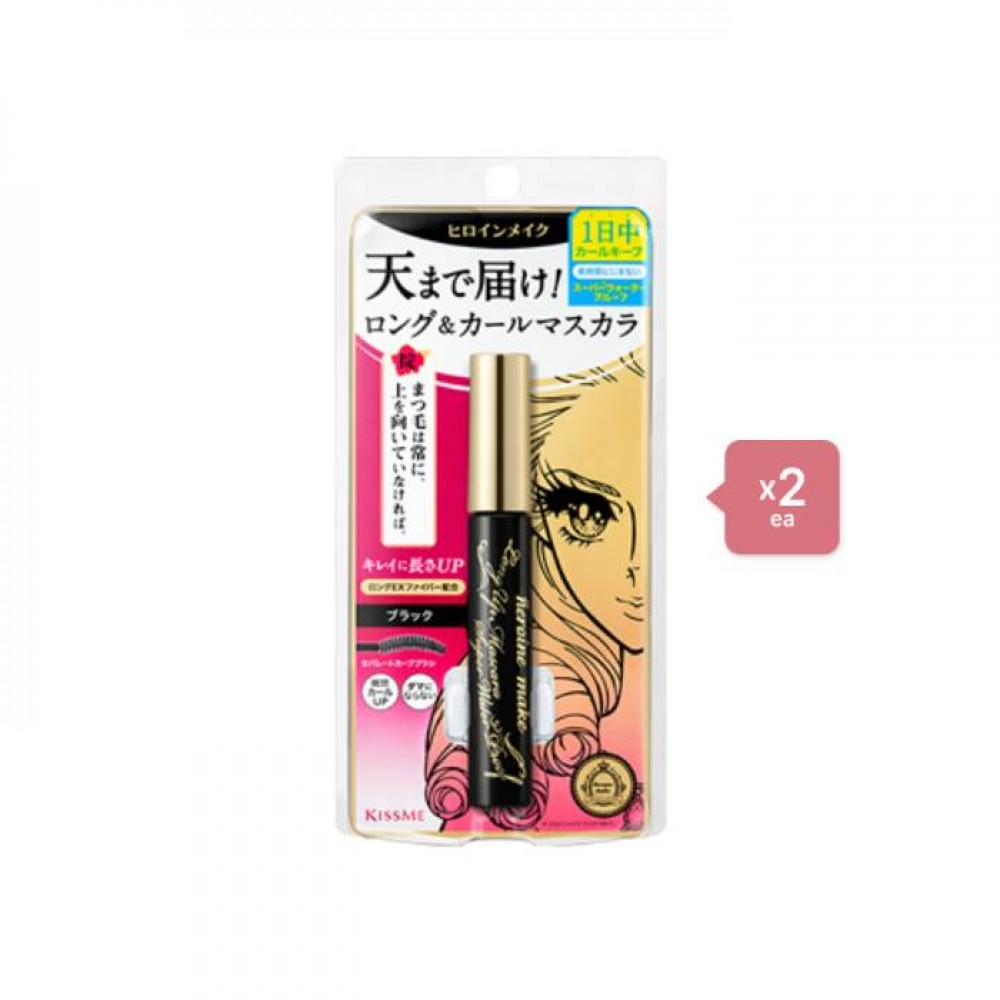 ISEHAN - Kiss Me Heroine Make Long & Curl Super Waterproof Mascara (New Version) - 6g - 01 Black (2ea) Set