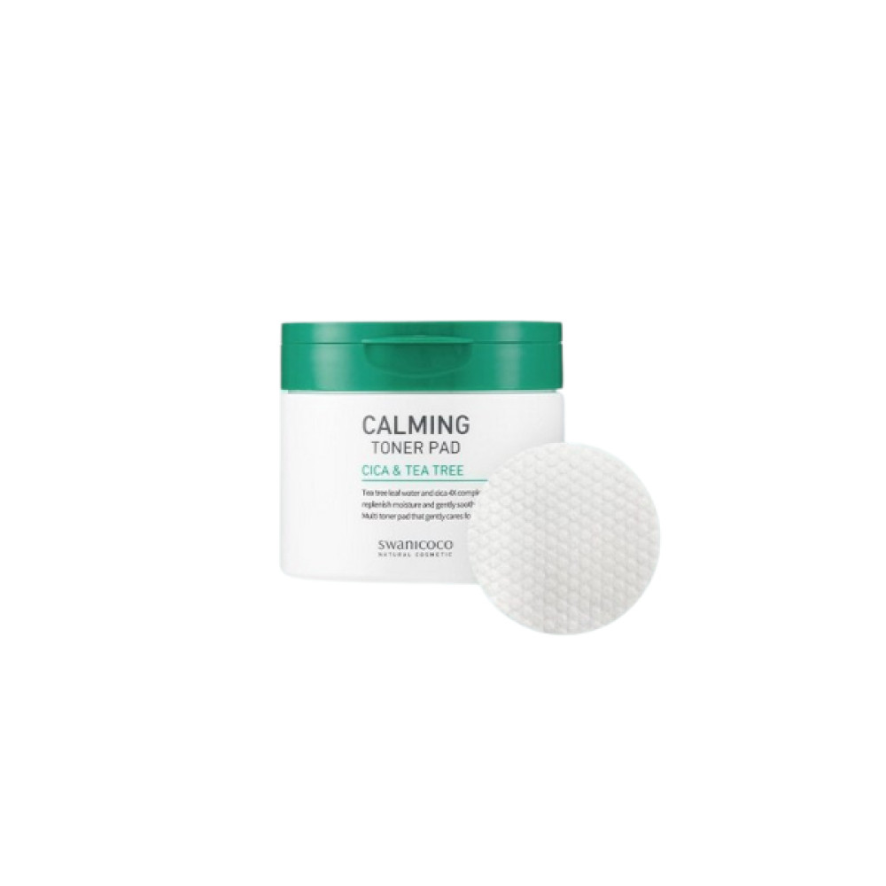 SWANICOCO - Cica & Tea Tree Calming Toner Pad - 130g/60pads