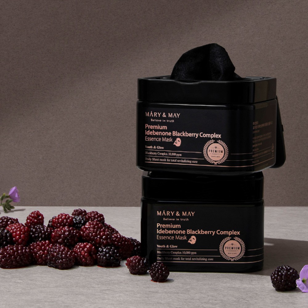 Mary&May - Premium Idebenone Blackberry Complex Essence Mask - 20EA/250g