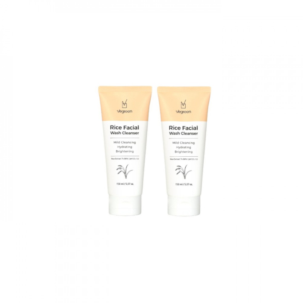 VEGREEN - Rice Facial Wash Cleanser - 150ml (2ea) Set