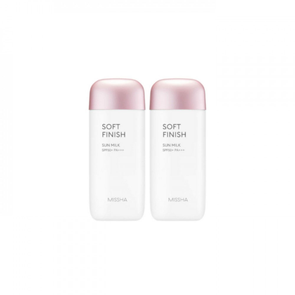 Missha All-Around Safe Block Soft Finish Sun Milk (2ea) Set