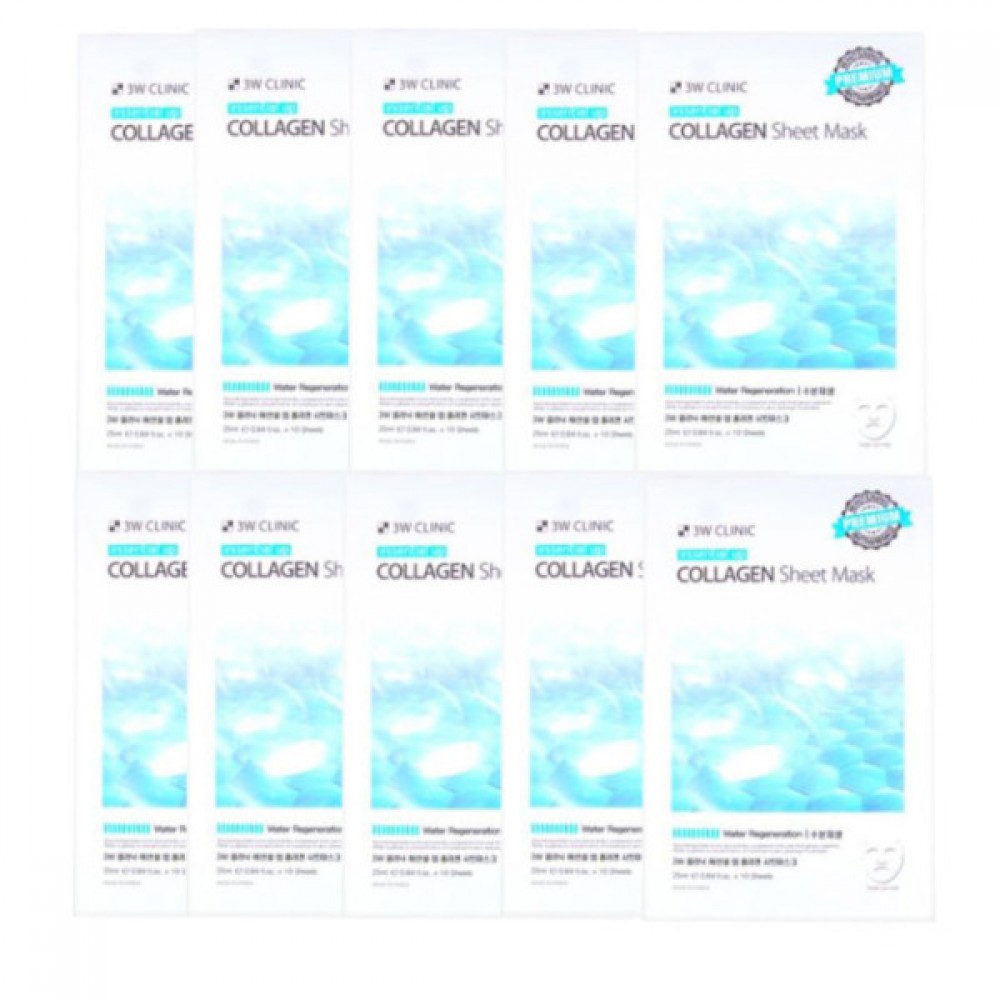 3W Clinic - Collagen Essential Up Sheet Mask - 1pack (10pcs)