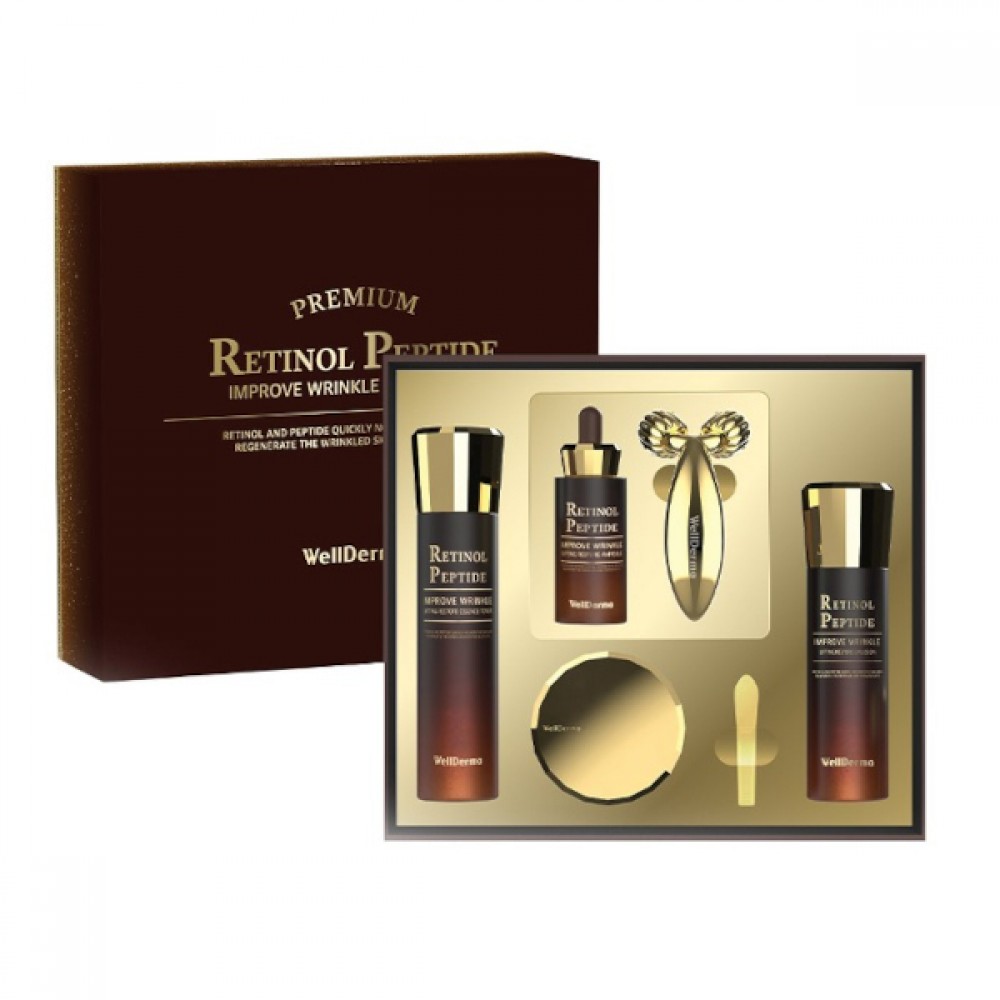 WELLDERMA - Premium Retinol Peptide Lifting Restore Special Set - 1set(5 items)