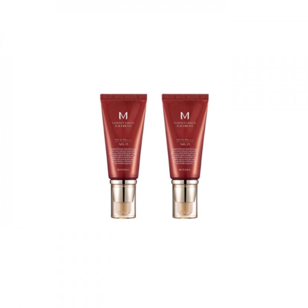 MISSHA M Perfect Cover BB Cream - 50ml - #21 Light Beige (2ea) Set