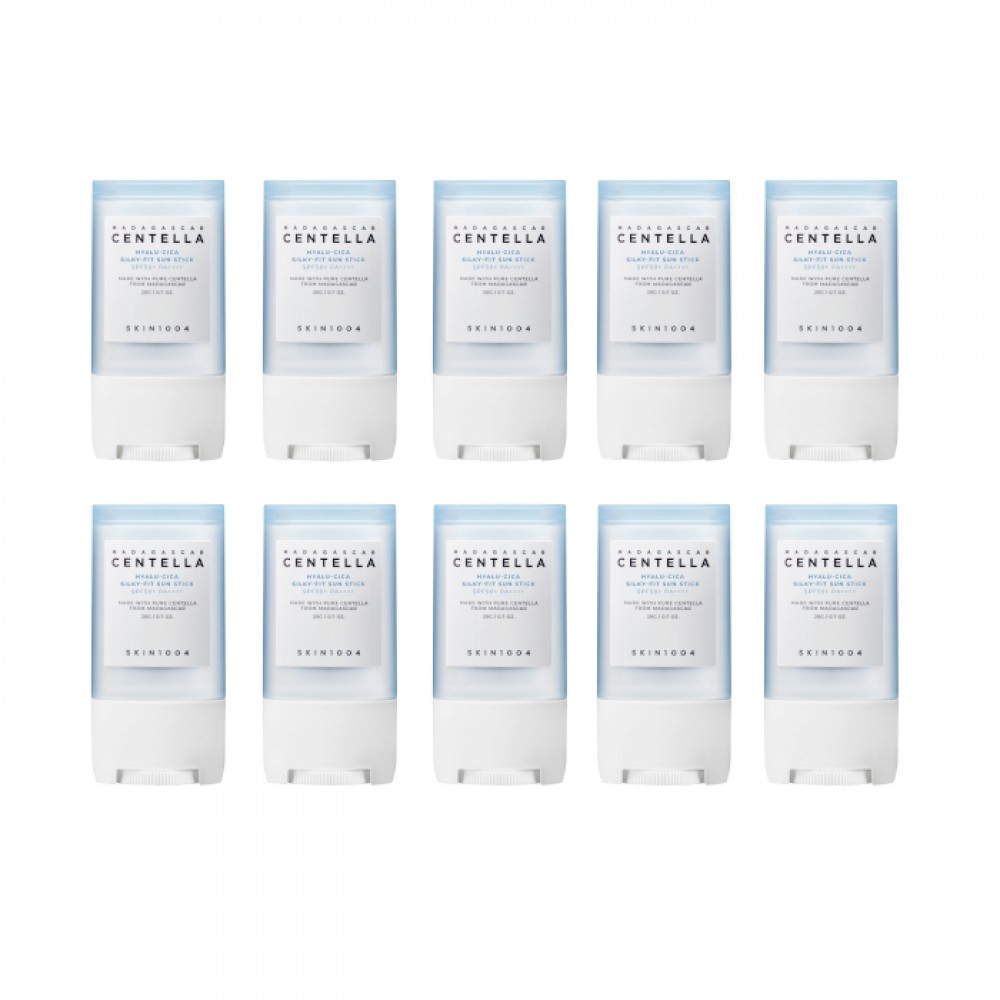SKIN1004 Madagascar Centella Hyalu-Cica Silky-Fit Sun Stick SPF50+ PA++++ - 20g (10ea) set