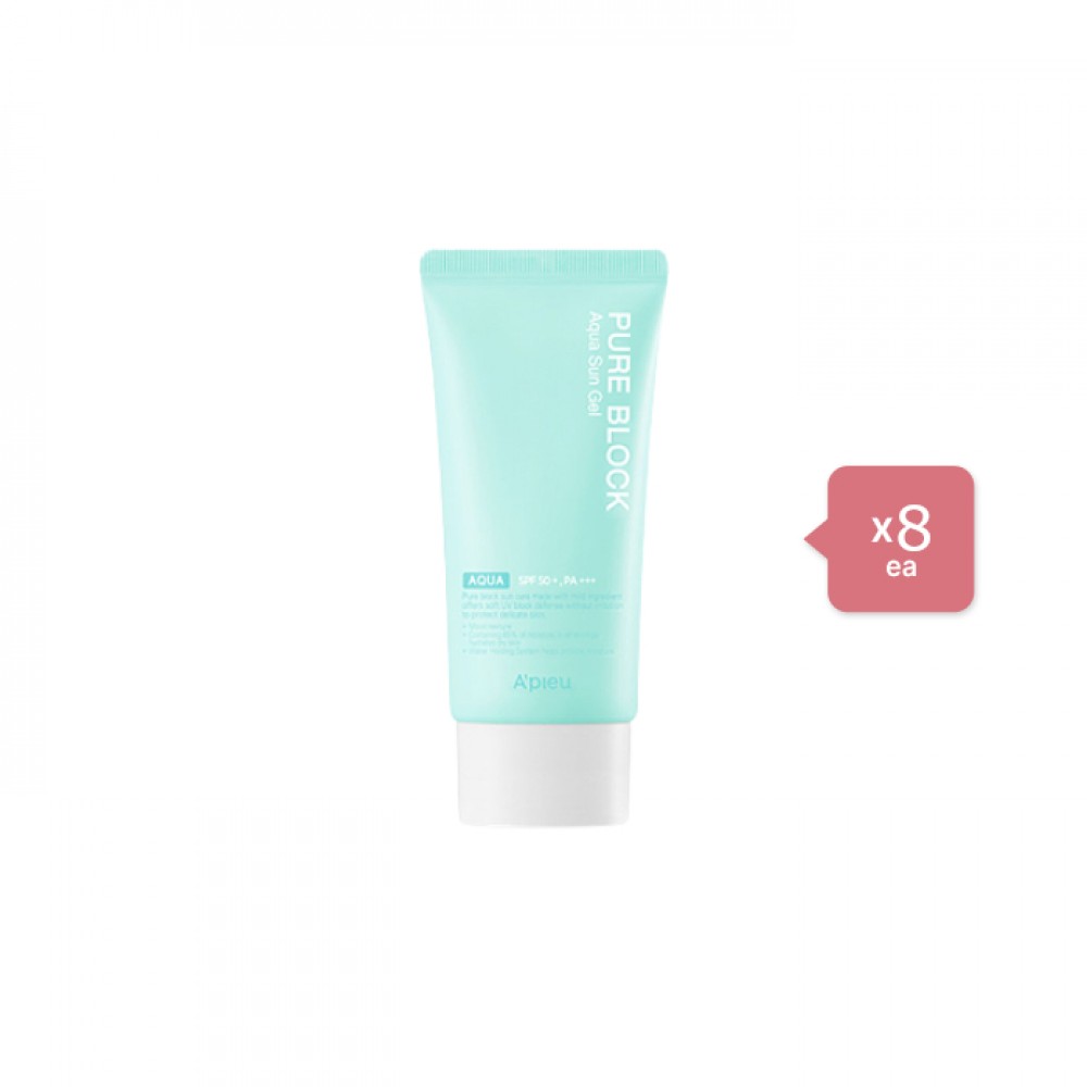 A'PIEU Pure Block Aqua Sun Gel SPF50+ PA+++ (8ea) Set