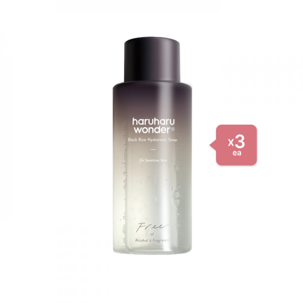 haruharu wonder - Black Rice Hyaluronic Toner - Fragrance Free - 150ml (3ea) Set