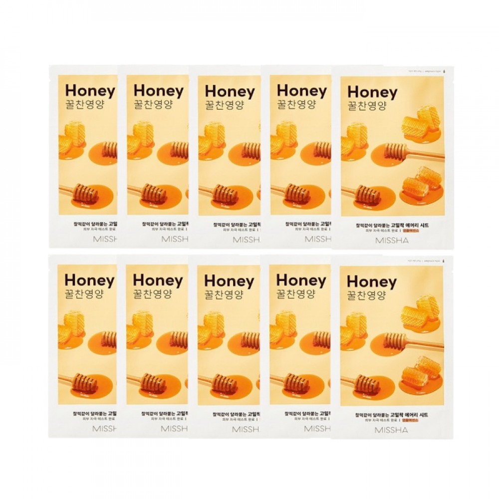 MISSHA - Airy Fit Sheet Mask - Honey - 1pc (10ea) Set
