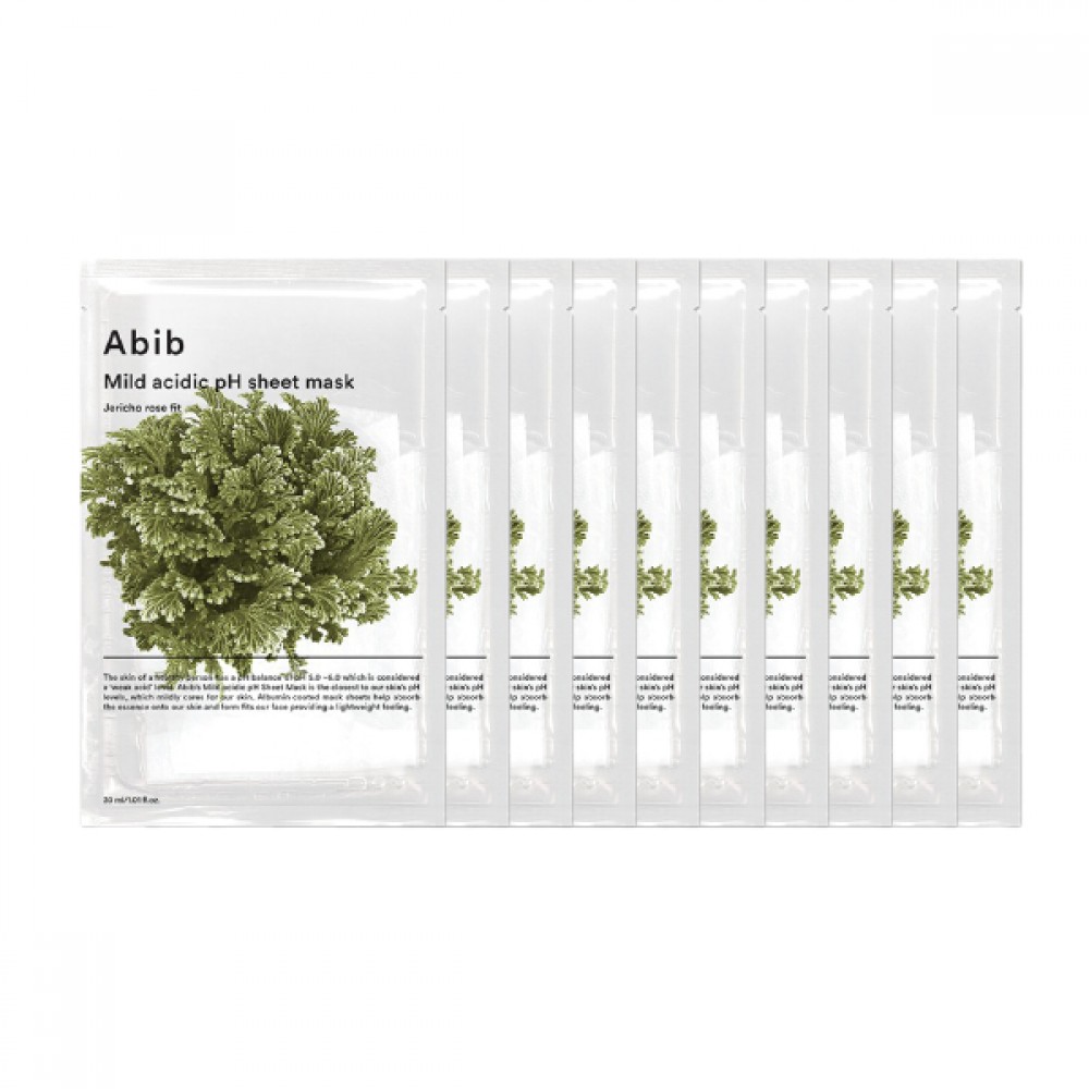 Abib - Mild Acidic pH Sheet Mask - Jericho Rose Fit - 10pcs