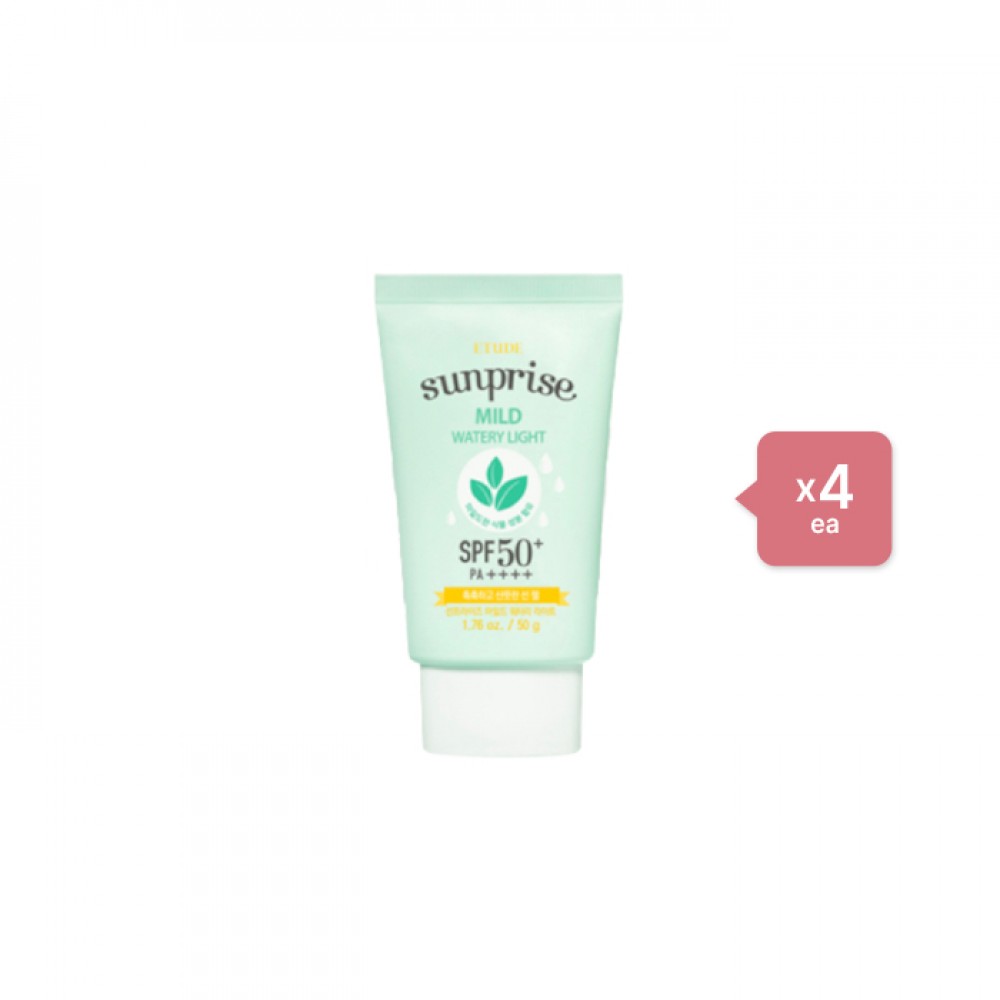 ETUDE - Sunprise Mild Watery Light Sunscreen SPF 50+ PA++++ - 50g (4ea) Set